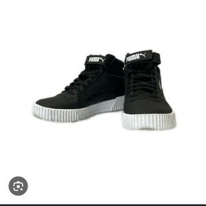 PUMA Black and White High-Top Sneakers